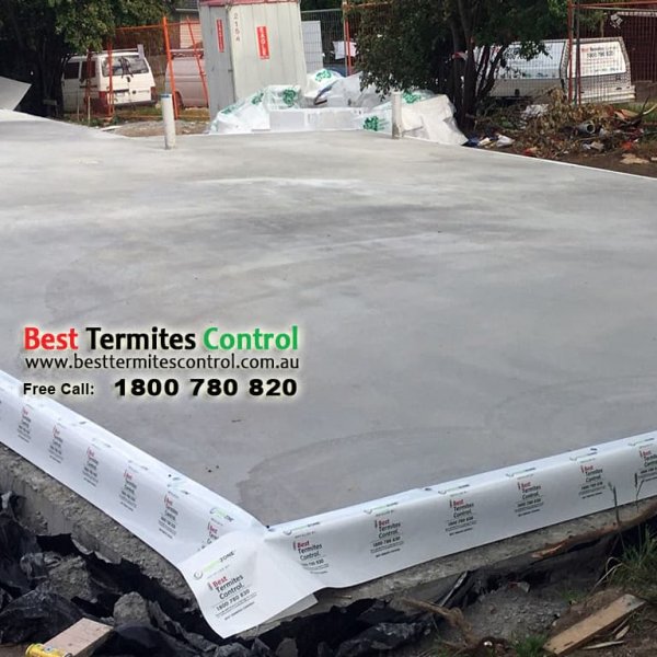 Termiticide Treated Sheeting System to Slab Preimeter in Boxhill North