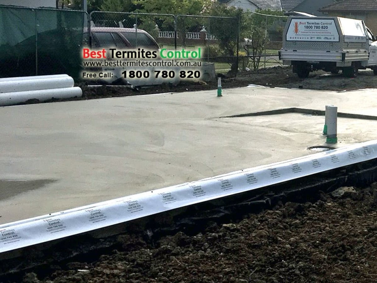 Termiticide Treated Sheeting System to Slab Petimeter in Doveton