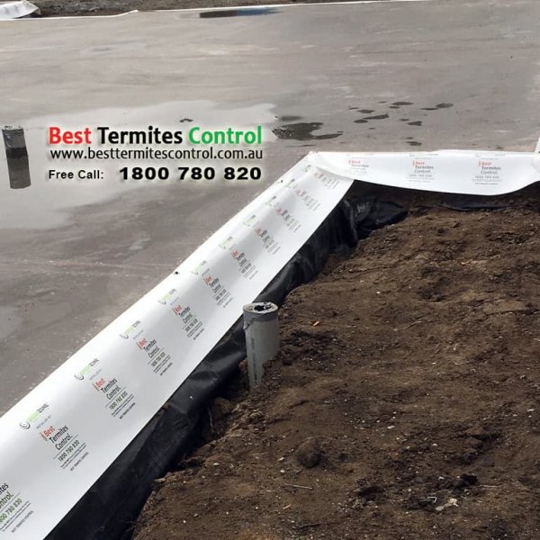 Termiticide Treated Sheeting System to Slab Perimeter in Doveton